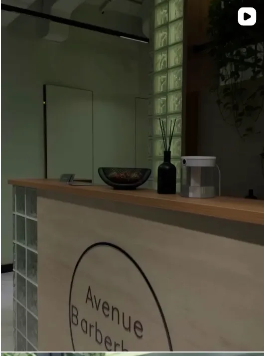 Avenue barberhood barbershop — reception and workspace